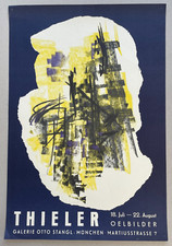 Plakat Poster - Fred Thieler - Ausstellung in München - 50er Jahre Informel