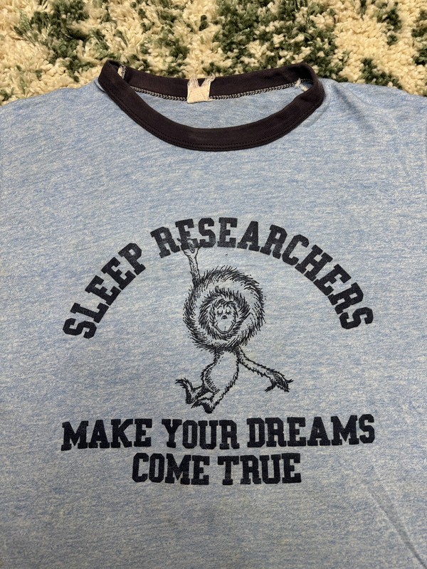 Vintage Cincinnati College Dream Dr. Seuss Cartoon 70’s Ringer T-Shirt Champion