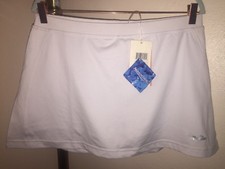 NWT ELLESSE TENNIS SKIRT/SKORT WHITE Size XL -14" Long