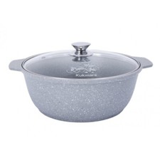 5.2 Qt Kukmara Non-Stick Pot w/Glass Lid Calderon Dutch Oven Cooking Pot