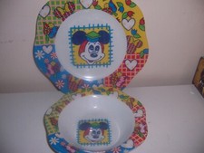 Mickey Mouse melamine ware plate and bowl