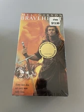 Vtg Braveheart VHS Sealed Water Marked Stamped Paramount Video Mel Gibson 1995