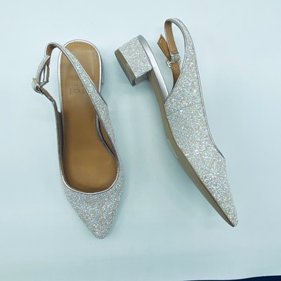 iridescent low heels