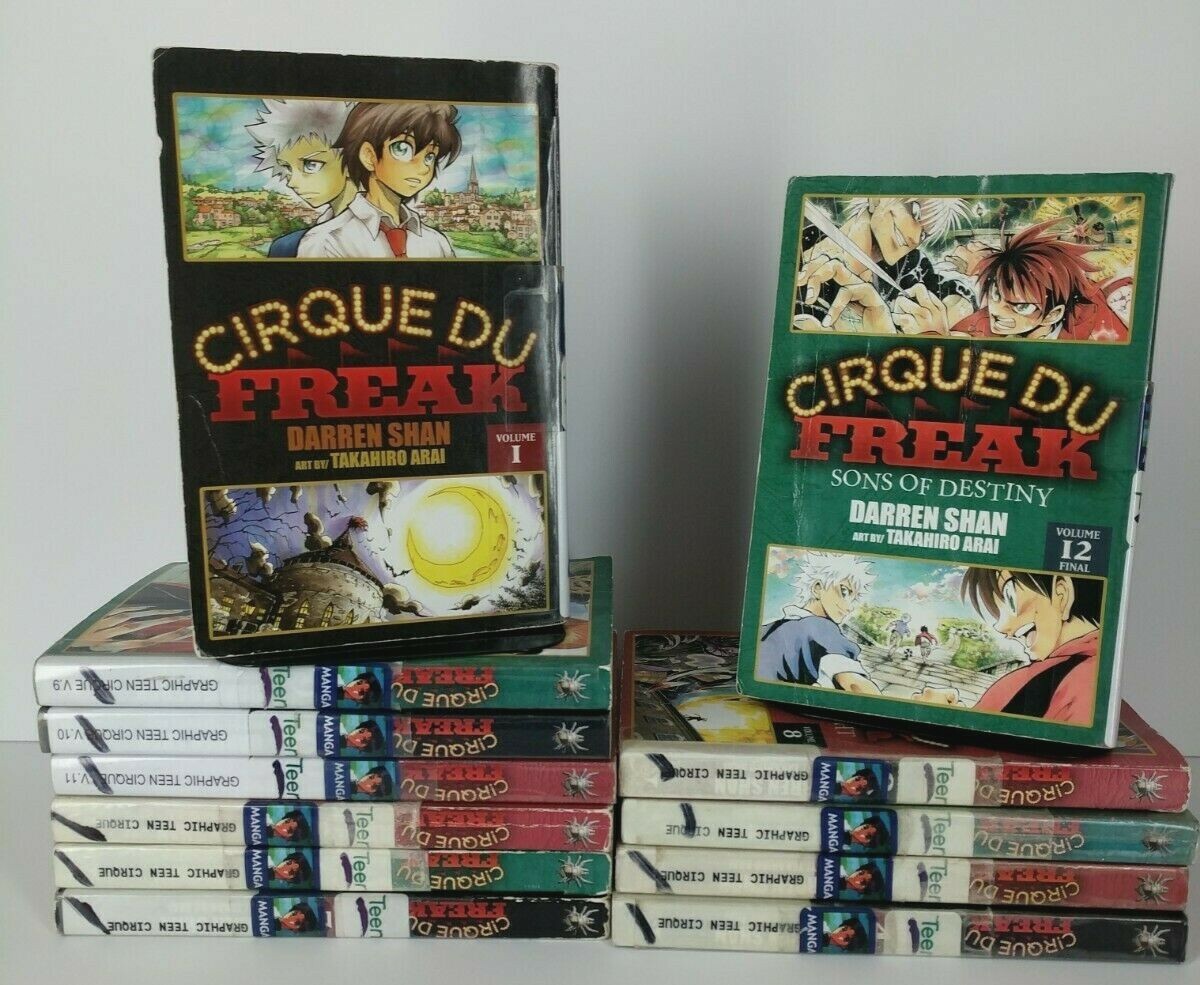 Cirque Du Freak #1-12 Manga English COMPLETE Entire Set~Darren