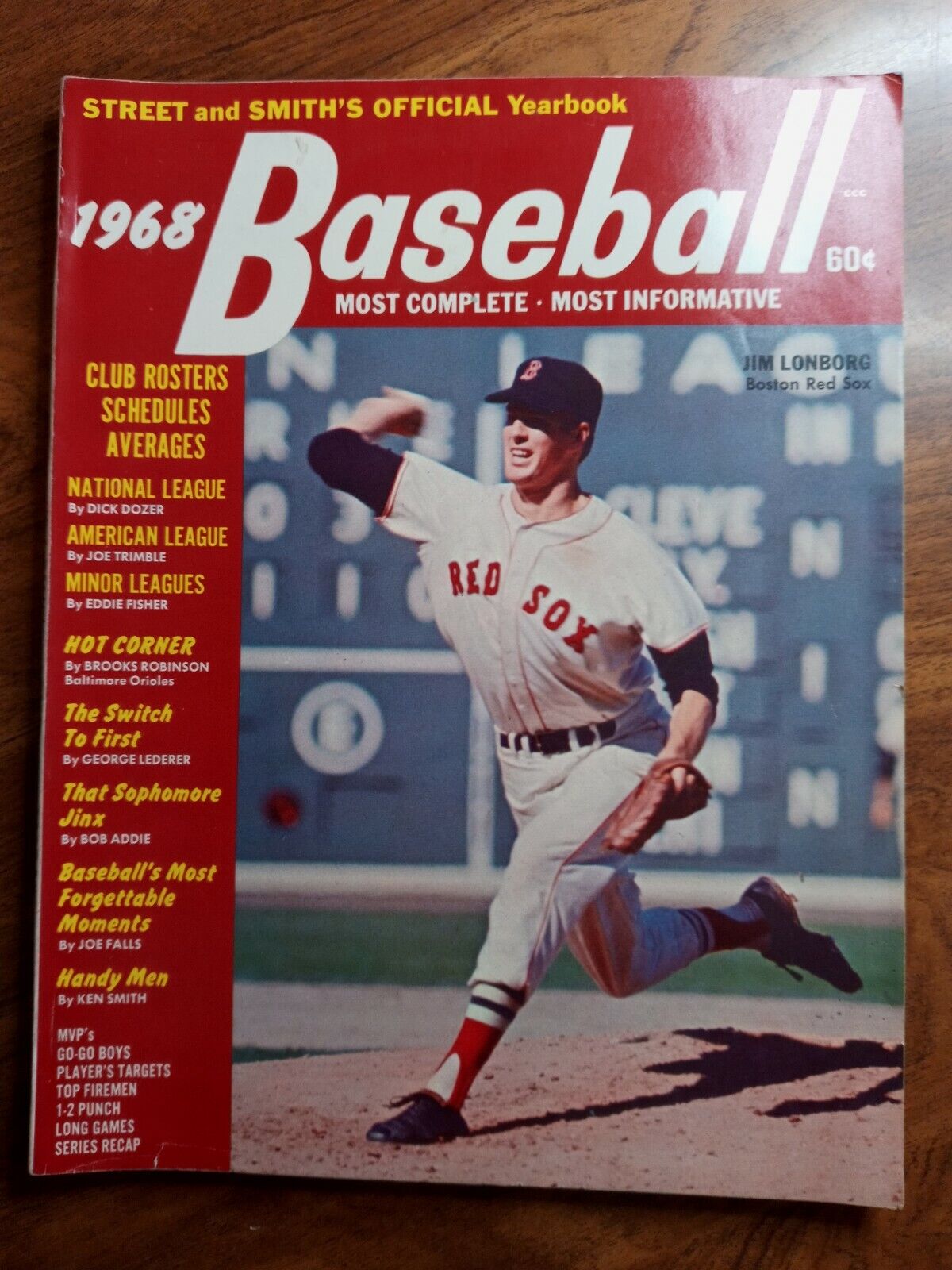 1968 Street and Smith's Official Yearbook BOSTON RED SOX Jim LON