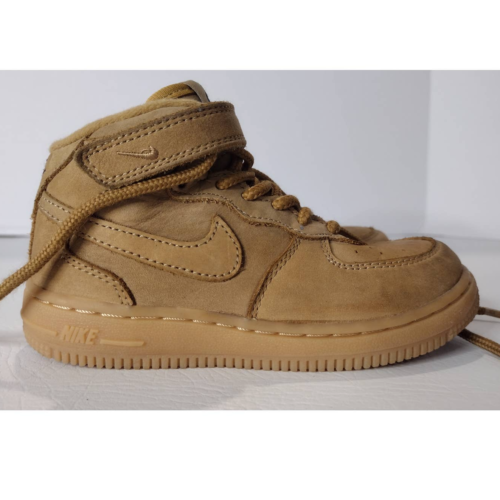 NIKE AIR FORCE 1 Little Kids Brown AH0757-203 Size 10C - Picture 1 of 6