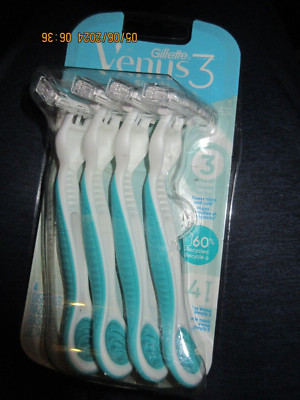 Gillette Venus Simply 3 Sensitive Women's Disposable Razors, 4 Razors