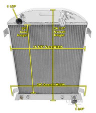 1932 Ford Coupe Champion 3 Row Aluminum Radiator For Chevy V8s Cc3132 1932 Ford Coupe Champion 3 Row Aluminum Radiator For Chevy V8s Cc3132
