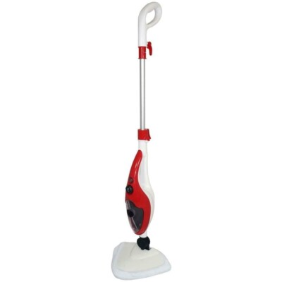Aqua Laser Dampfreiniger Brillant Rot 2 in 1 Dampfmop