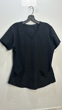 Skechers Technical Collection Leon Scrub Top Women's Size M Black Two Pocket Top