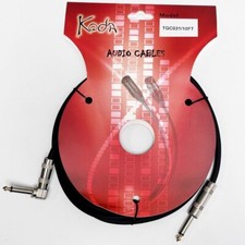 Instrument Cable 10FT / 3M, 6.35 Mono Jack - Angled 6.35 Mono Jack
