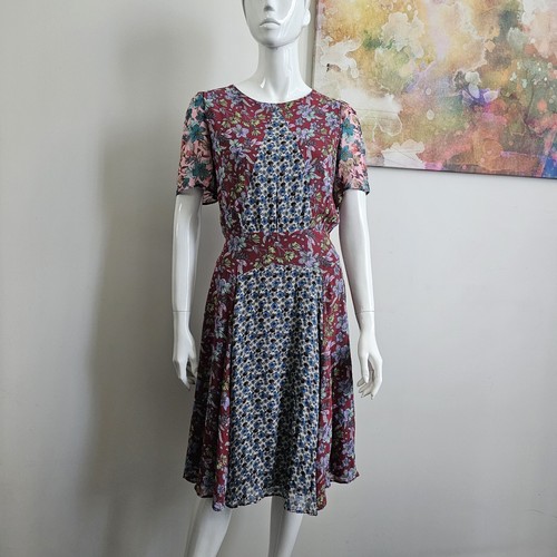 Johnny Was Jade Dress Size M Sonny Patchwork Floral - Picture 10 of 15