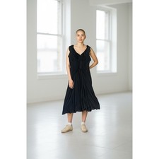 Lauren Ralph Lauren Women's Black Gathered Front V Neck Sleeveless Size 4