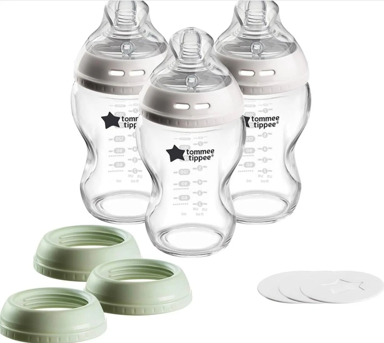 Tommee Tippee Natural Start 9 oz Glass Baby Bottles, Self Sterilizing, BPA
Opens in a new window or