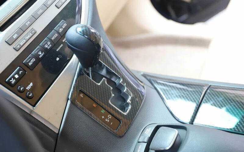 Cubierta de cambio de marchas de consola central para Lexus RX350 450h 2009-15 fibra de carbono Foto 4 de 4