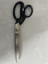 Wiss Inlaid No. 20LH Scissors 10.5" Vintage, Made in USA, Silver Black Handles