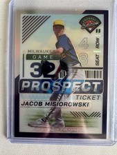 Jacob Misiorowski 2024 Panini Prospect Edition #156 Purple Prizm 14/99 Brewers