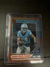 Amon-Ra St. Brown 2024 Panini Clearly Donruss Orange /199 #19 Lions