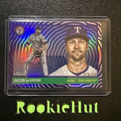 RH723 Topps Chrome Jacob deGrom Texas Rangers #112 Purple Parallel /250