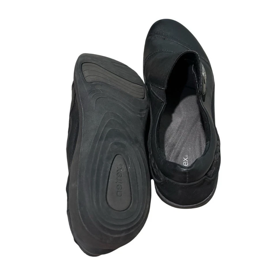 Zapato Aetrex Karina para Mujer Talla 40 9-9.5 Negro Cuero Mocasín Shootie Trabajo Informal Foto 3 de 4