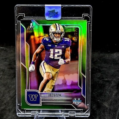 Denzel Boston RARE ROOKIE GREEN NUMBERED #/275 RC | Investment Card W/CASE Brown
