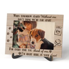 Pet Dog Cat Memorial Photo Frame - When Tomorrow Stars Without Me Wooden Tabl...