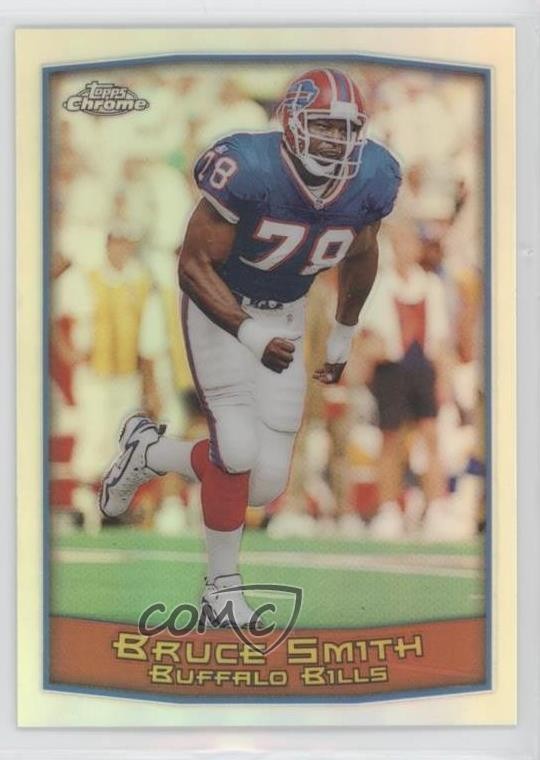 1999 Topps Chrome Refractor Bruce Smith #61 HOF 08x2