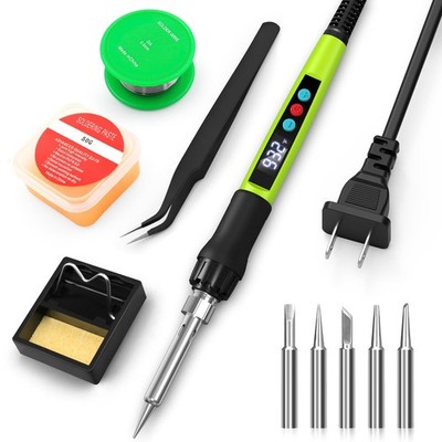 Soldering Iron Kit, 100W Soldering Gun with LED Digital Display, Adjustable T...