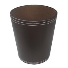 Pu Leather Waste Paper Bin Basket Rubbish
