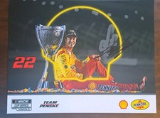 AUTOGRAPHED Joey Logano 2025 Shell Pennzoil 8x10 NASCAR CUP Hero Post card