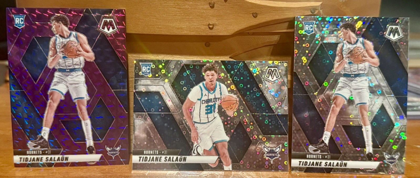 2024-25 Panini Mosaic Rookie Variations Tidjane Salaun #241 Purple /99 NBA RC