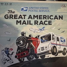 The Great American Mail Race USPS Post Office Board Game