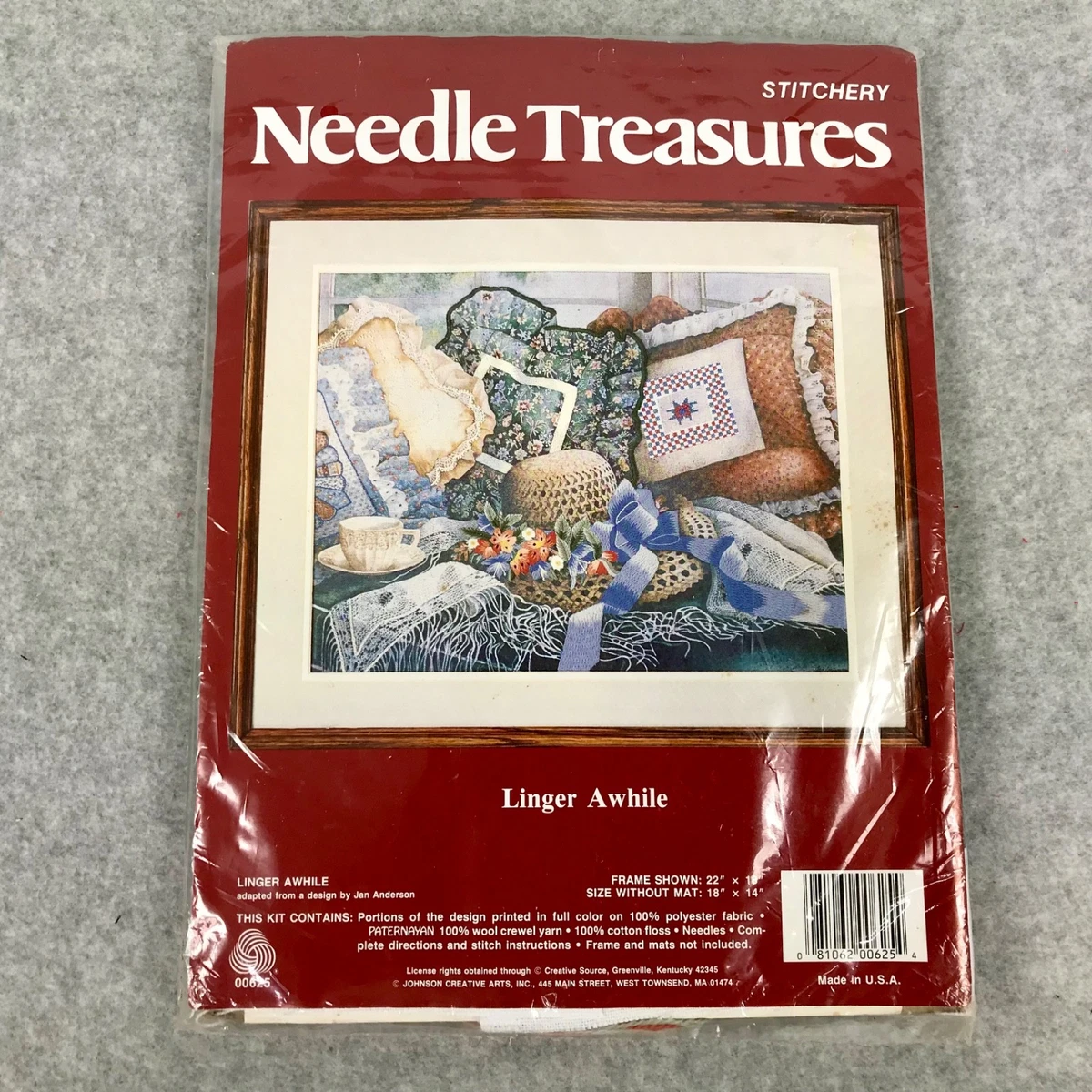 Crewel Embroidery Kit Wreath Michael A LeClair Birds Aviary