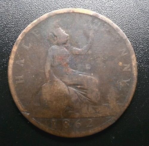 1862 Great Britain Half Penny