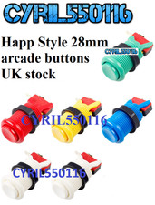Mixed Colours Happ Style Arcade Buttons Microswitches G R Y B 2W  jamma mame UK