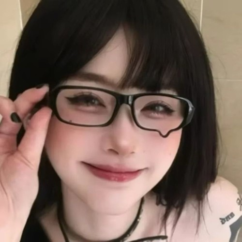 No Lenses Anime Tears Glasses Frame Black Frame Retro Eyewear Japanese Cosplay - Picture 9 of 9