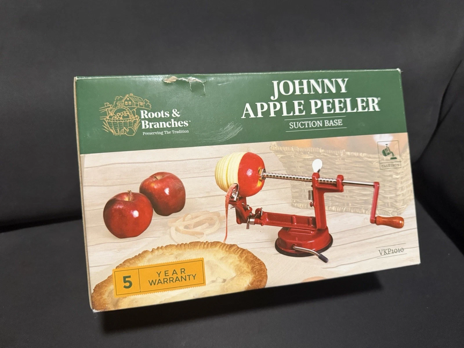 Johnny Apple Peeler Corer Slicer Pie Maker Stainless Blades Roots Branches NEW