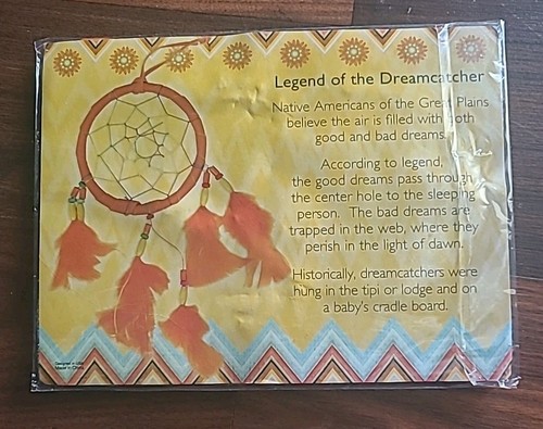 New Native Indian Small 3.75 Orange Dream Catcher - Picture 2 of 2