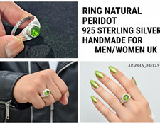 RING Natural Peridot Sterling silver Handmade For Men/Women Best Love Gift/UK