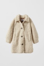 Zara Faux Shearling Coat Girls Size 13-14 164 cm