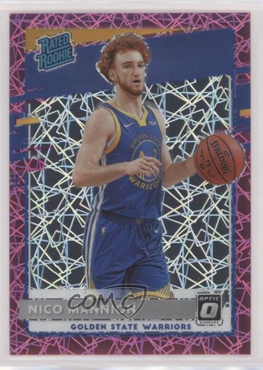 2020-21 Donruss Optic Rated Pink Velocity Prizm 39/79 Nico Mannion Rookie RC w6g