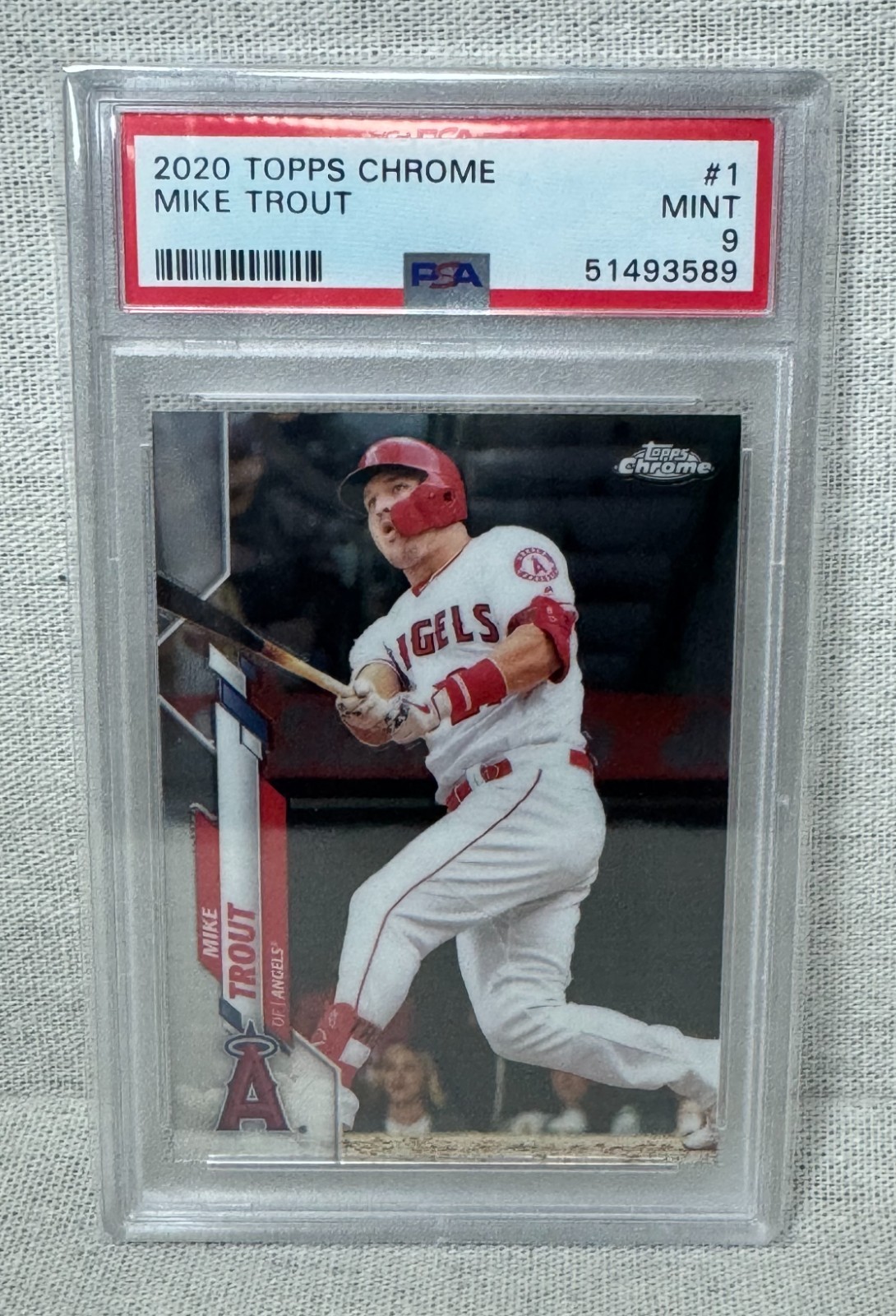 Mike Trout 2020 Topps Chrome Baseball #1 (Los Angeles Angels) PSA 9 MINT