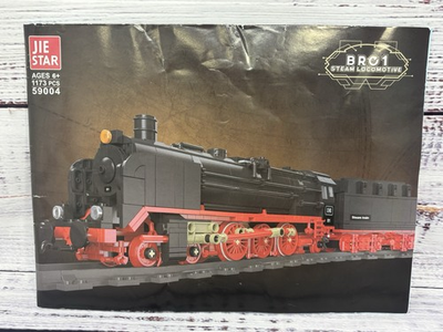 #ad JIE STAR 59004 BR01 Steam Locomotive Train Building Block Set 1173 pieces READ $44.99
