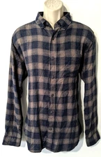 Weatherproof Vintage Men's Luxe Flannel Button-Front Shirt Sz M Plaid Lumberjack