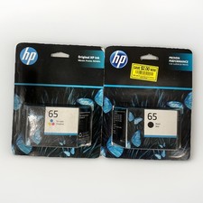 Genuine HP 65 Lot Of Black and Tri Color Combo Ink Cartridges 2 Packs - Exp 2023