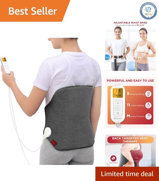 Almohadilla térmica eléctrica XL para aliviar el dolor de espalda, 9 ajustes, regalo para todas las ocasiones