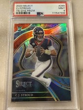 2023 Panini Select 183 CJ Stroud RC Rookie Tie Dye Prizm /25 PSA 9 Texans