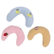 Pet U Shaped Pillow Comfortable Plush Fluffy Half Donut Dog Neck Pillow for Home