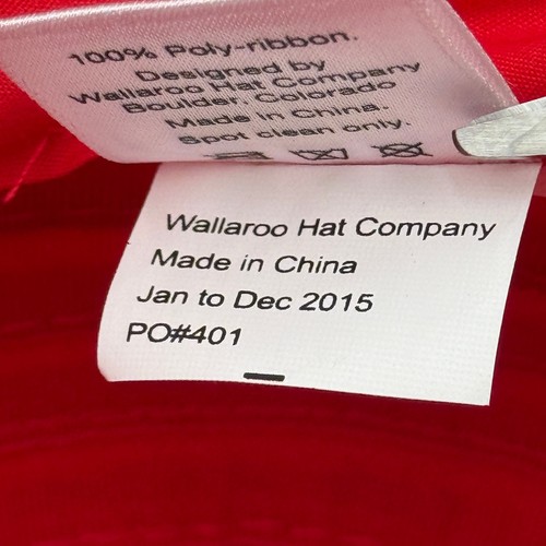 Wallaroo Hat Breton Red Ribbon Sun Hat Women 56.5cm Striped Wooden Bead Detail - Picture 8 of 12
