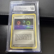 CGC 10 Energy Restore 2003 Ruby And Saphire 81/109 E-Reader Pokemon TCG-L284 1a2